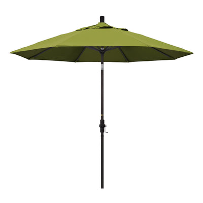 California Umbrella 9' Golden State Series Patio Umbrella With Bronze Aluminum Pole Aluminum Ribs Collar Tilt Crank Lift With Olefin Fabric