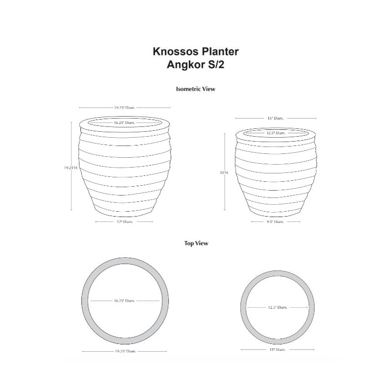 Knossos Planter Set of 2