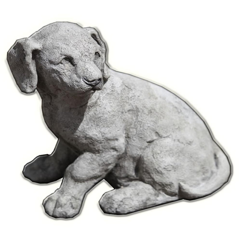 Lab Pup Cast Stone Garden Statue | Dog Statue