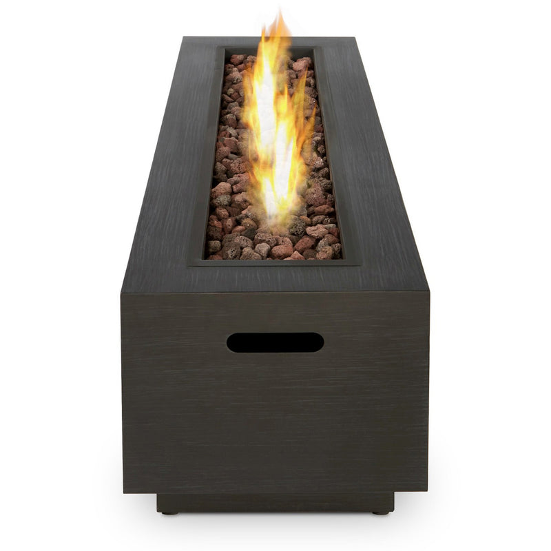 Lanesboro Rectangle Propane Fire Table in Gray with NG Conversion Kit