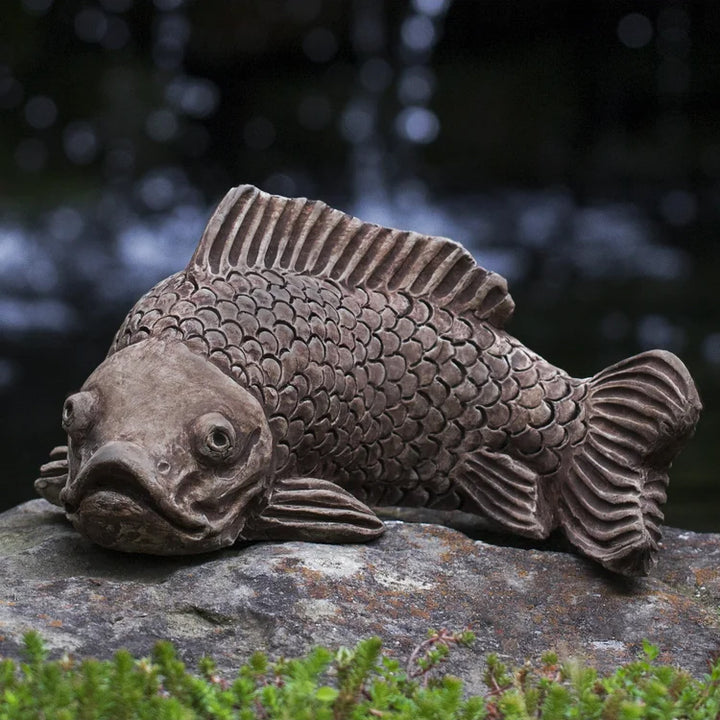 Large Koi Cast Stone Garden Statue Fish Statue