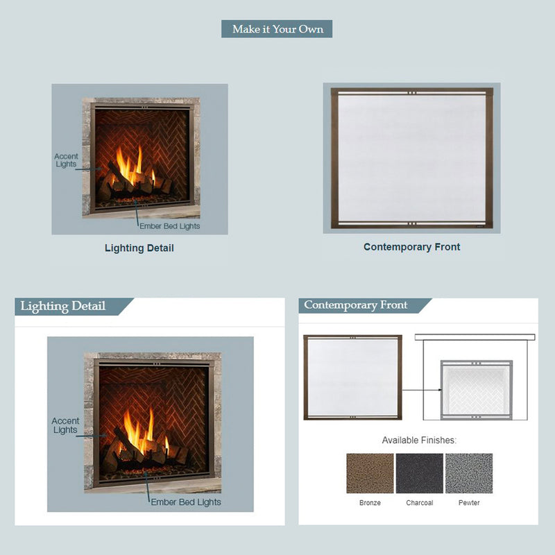 Marquis II 36" Top Direct Vent Fireplace with IntelliFire Touch Ignition