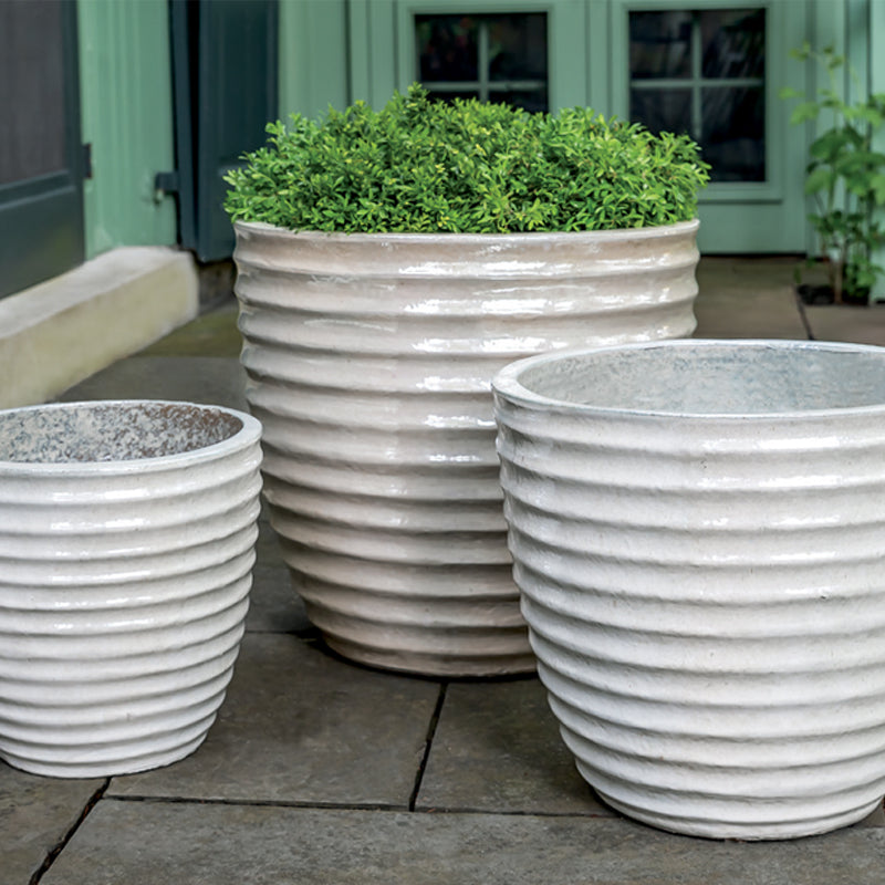 extra large glazed plant pots Linea Planter Set of 3