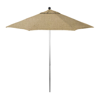California Umbrella 9' Venture Series Patio Umbrella With Silver Anodized Aluminum Pole Fiberglass Ribs Push Lift With Sunbrella Fabric