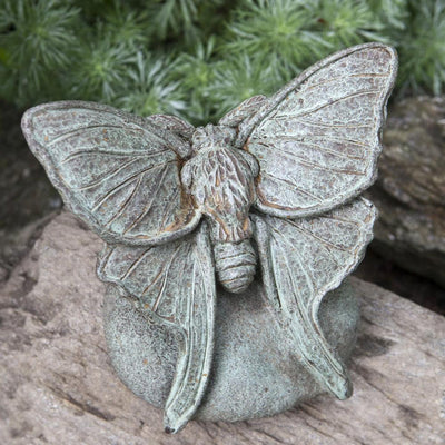 Lunar Moth Cast Stone Garden Statue