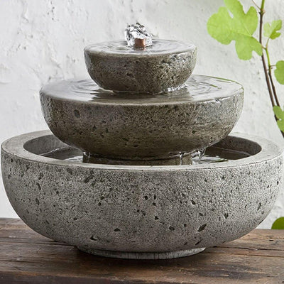 M-Series Platia Cast Stone Tabletop Garden Fountain