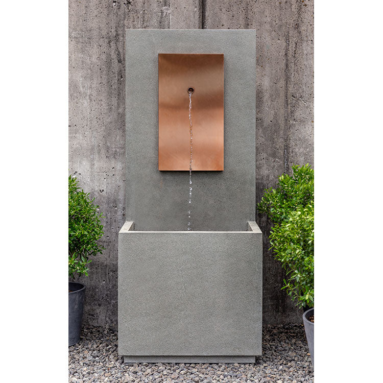 MC1 Concrete Outdoor Wall Fountain - Copper