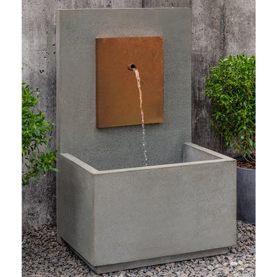 MC2 Fountain-Corten Steel Outdoor Modern Wall Fountain