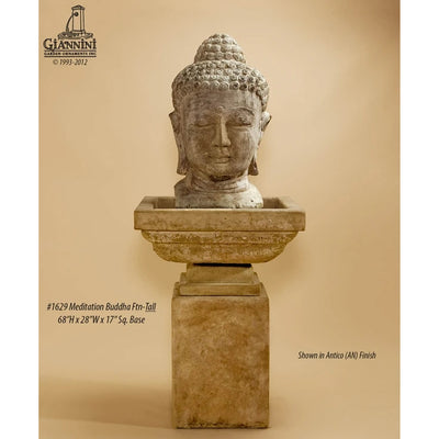 Meditation Buddha Fountain -Tall