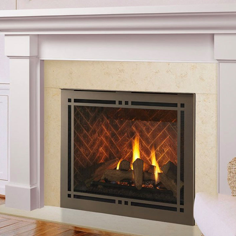 Meridian 42" Top/Rear Direct Vent Fireplace with Intellifire Touch Ignition