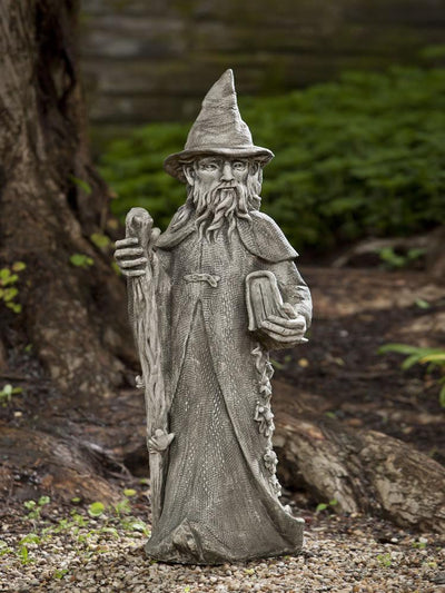 Merlin Cast Stone Garden Statue | Wizard Statue