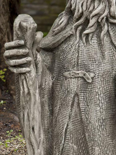 Merlin Cast Stone Garden Statue | Wizard Statue