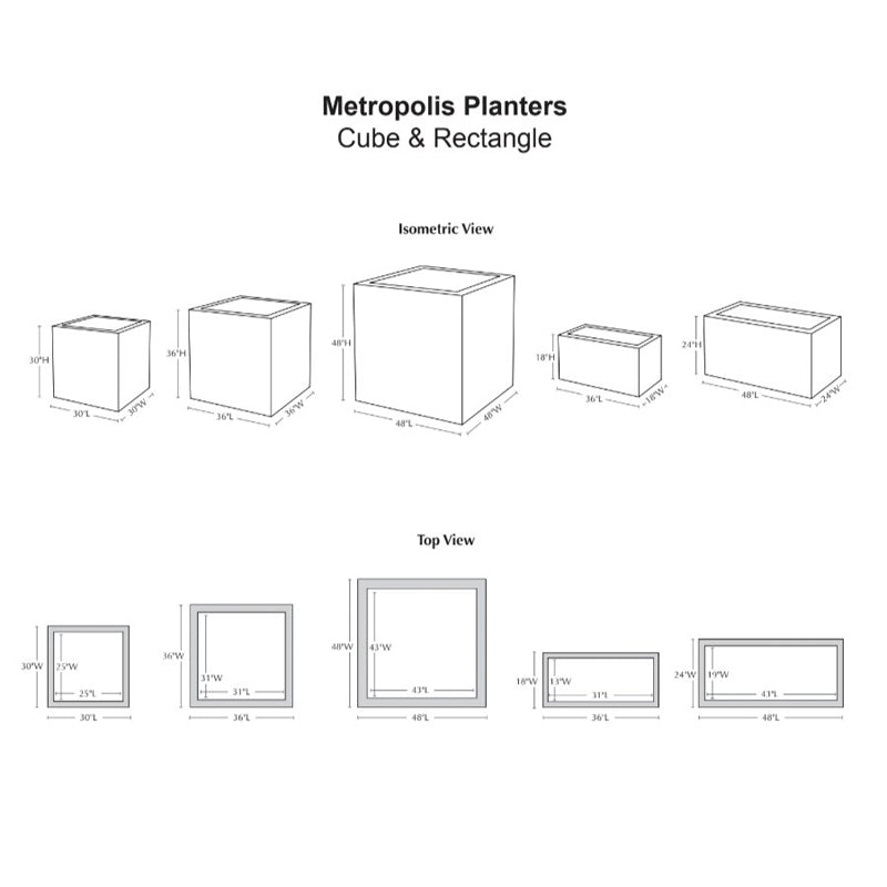 Metropolis Cube 3030 Planter