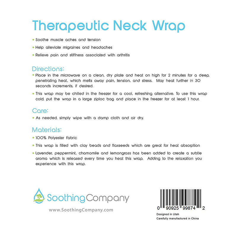 Microwavable Neck and Shoulder Wrap