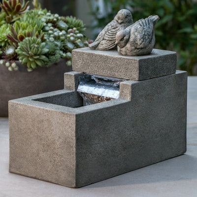 Mini Element With Birds Outdoor Garden Fountain
