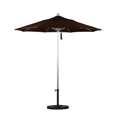 California Umbrella 7.5' Venture Series Patio Umbrella With Silver Anodized Aluminum Pole Fiberglass Ribs Push Lift With Pacifica Fabric