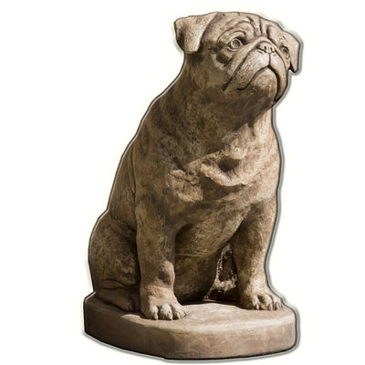 Mugsy the Pug Cast Stone Garden Statue | Dog Statue