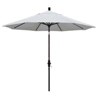 California Umbrella 9' Golden State Series Patio Umbrella With Bronze Aluminum Pole Aluminum Ribs Collar Tilt Crank Lift With Pacifica Fabric