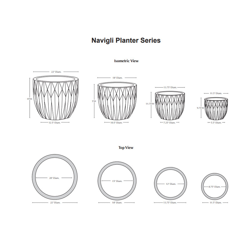 Navigli Planter Set of 4