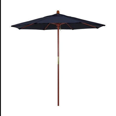 California Umbrella 7.5' Grove Series Patio Umbrella With Wood Pole Hardwood Ribs Push Lift With Pacifica Fabric