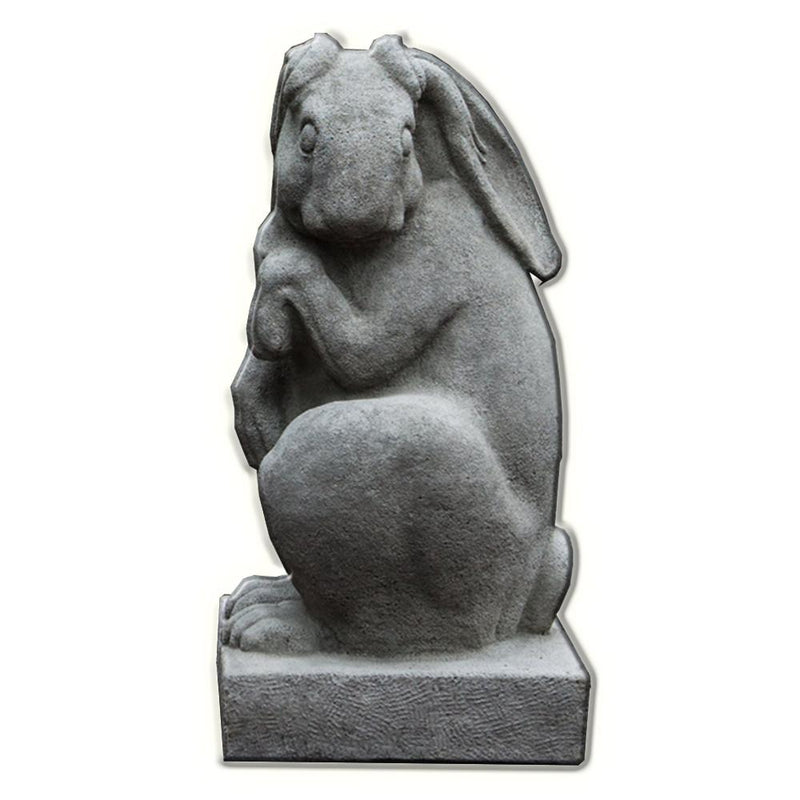 Newport Rabbit Facing Left Cast Stone Garden Statue – Soothing Company