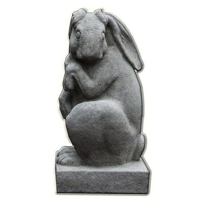 Newport Rabbit Cast Stone Garden Statue - Set of 2