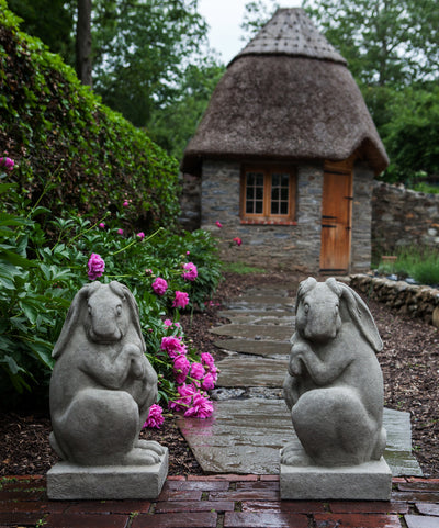 Newport Rabbit Facing Right Cast Stone Garden Statue
