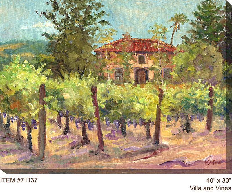 Villa and Vines Outdoor Canvas Art