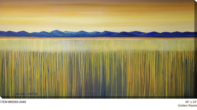 Golden Reeds Outdoor Canvas Art