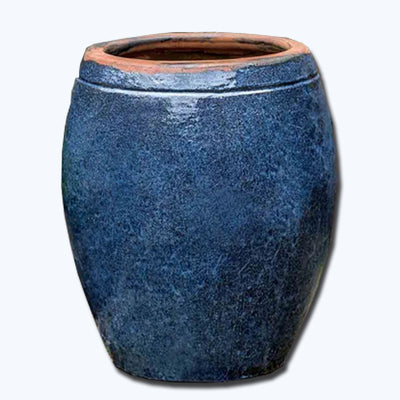 Olive Jar in Rustic Blue