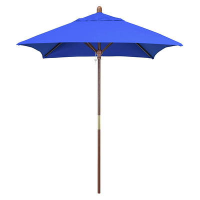 California Umbrella 6' Grove Series Patio Umbrella With Wood Pole Hardwood Ribs  Push Lift With Sunbrella Fabric