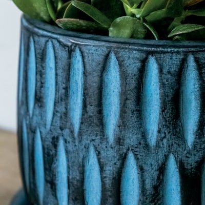 Parabola Large Round  | Cold Painted Terra Cotta Planter