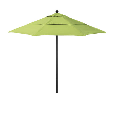 California Umbrella 11' Venture Series Patio Umbrella with Black Aluminum Pole Fiberglass Ribs Pulley Lift With Sunbrella Fabric