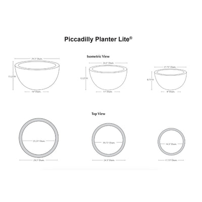 Piccadilly Planter Onyx Black Lite®