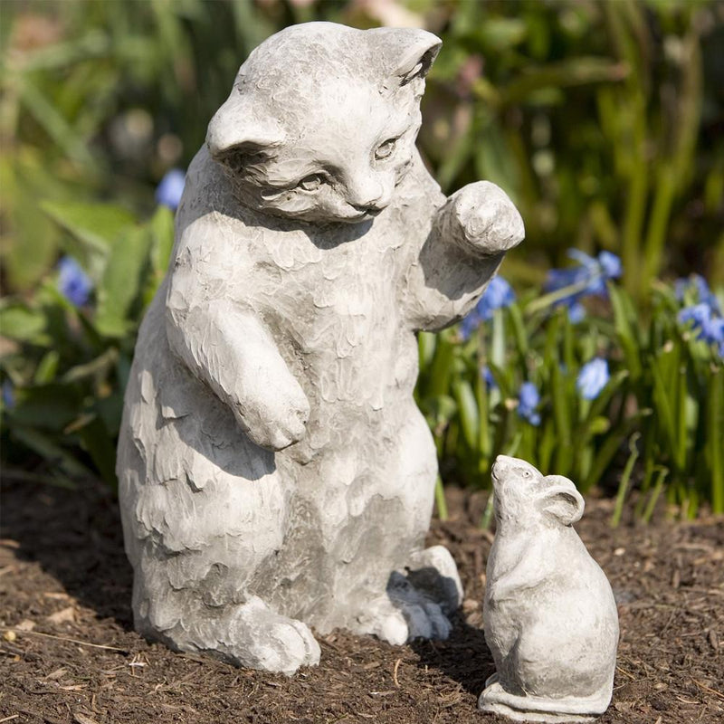 Playful Kitten Cast Stone Garden Statue | Cat Statue