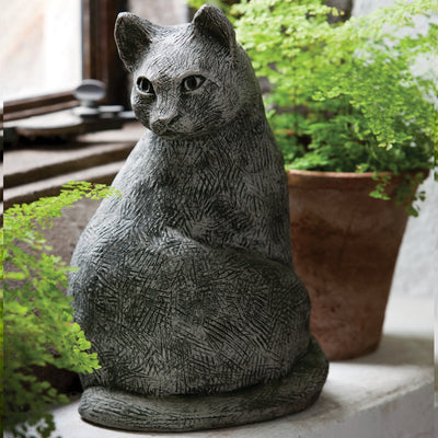 Prowl Cat Cast Stone Garden Statue