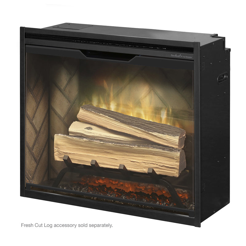 Dimplex Revillusion® 24" Built-in Firebox - Herringbone Brick Interior