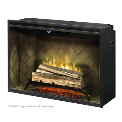 Dimplex Revillusion® 36" Built-in Firebox - Herringbone Brick Interior
