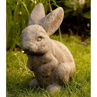 Rabbit-Ears Up Cast Stone Garden Statue