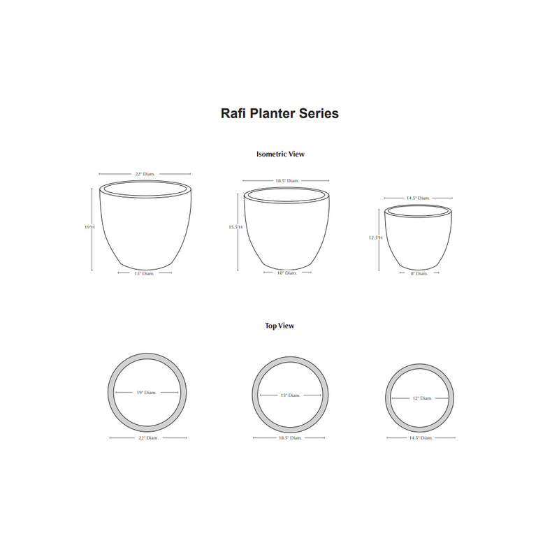Rafi Pearl Planter Set of 3