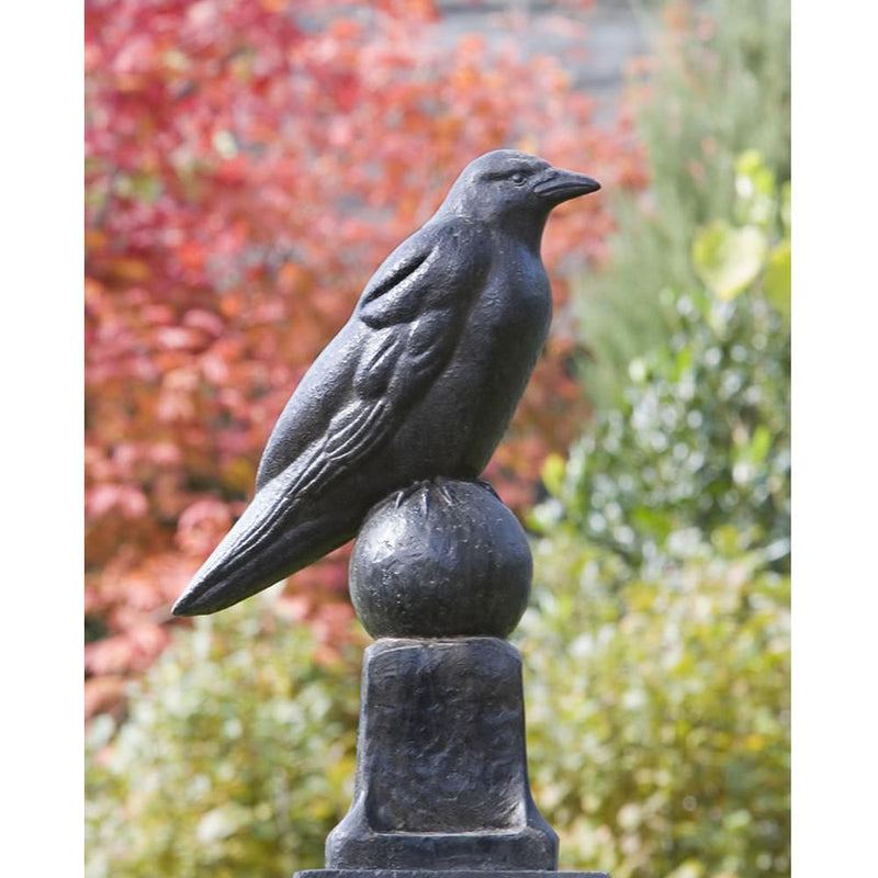 Raven Cast Stone Garden Statue