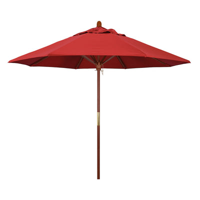 California Umbrella 9' Grove Series Patio Umbrella With Wood Pole Hardwood Ribs Push Lift With Olefin Fabric