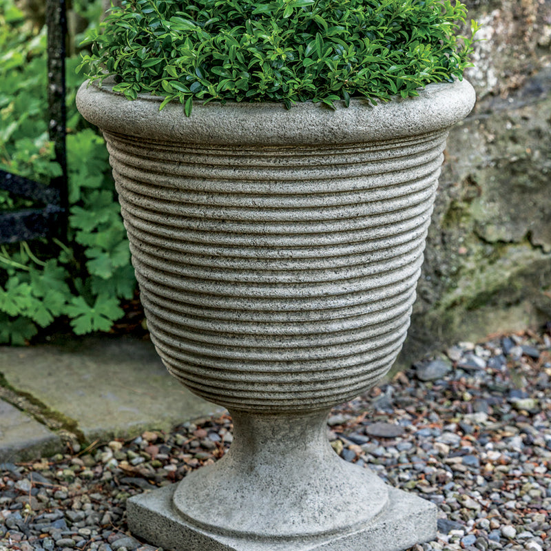 Ribbed Terrace Urn Planter