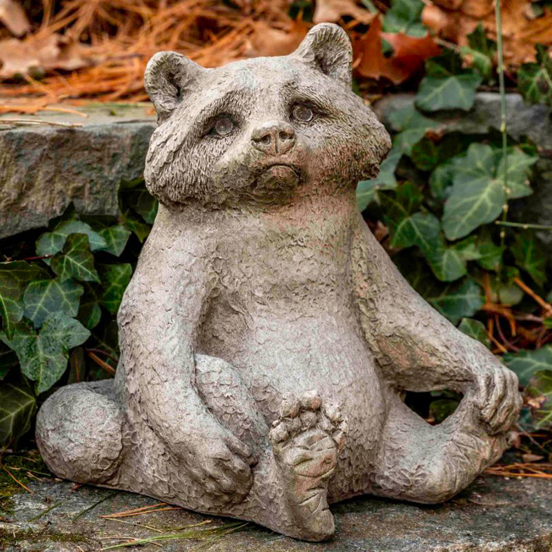Ricky Racoon Cast Stone Garden Statue