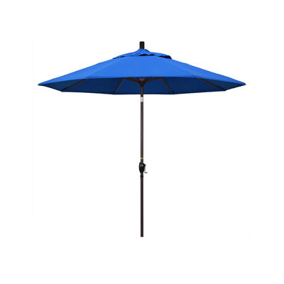 California Umbrella 9' Pacific Trail Series Patio Umbrella With Bronze Aluminum Pole Aluminum Ribs Push Button Tilt Crank Lift With Pacifica Fabric