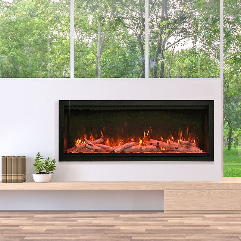 Amantii 60″ Symmetry Extra Tall Smart Indoor | Outdoor Electric Fireplace