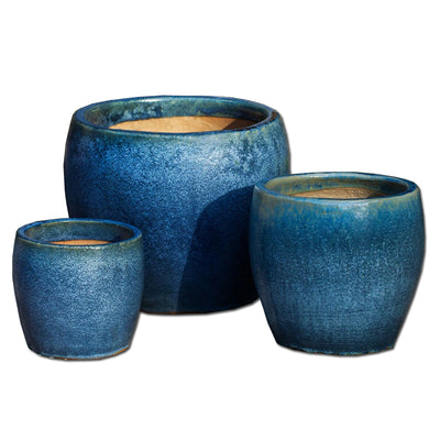 Sara Planter - Set of 3 in Blue Pearl
