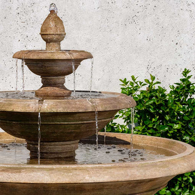 Savannah Tiered Outdoor Water Fountain Made of Cast Stone