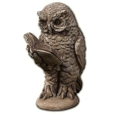 Scholarly Owl Cast Stone Garden Statue