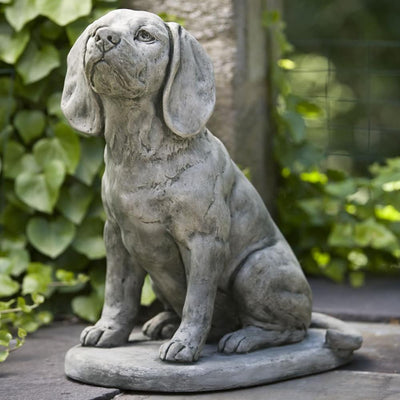 Scout Cast Stone Garden Statue | Dog Statue